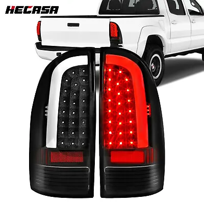 HECASA LED Tube Tail Lights Black Lamps Left+Right For Toyota Tacoma 2005-2015 • $109