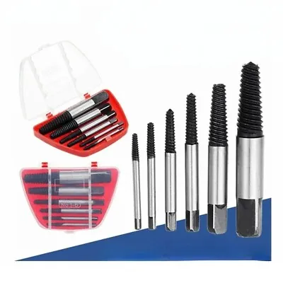 Damaged Screw Extractor Get Out Drill Bits 6 PCS Tool Set Broken Bolt Remover • $6.76