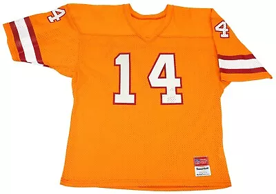 Vintage 80s NFL Jersey Size 44 VINNY TESTAVERDE TAMPA BAY BUCCANEERS Creamsicle • $84.99