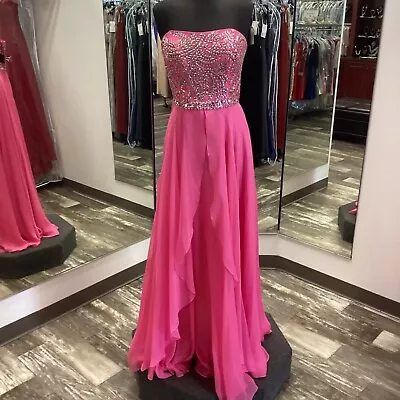 NWT Sherri Hill 1941 PROM Pageant Gala A-Line Pink Size 16 • $199