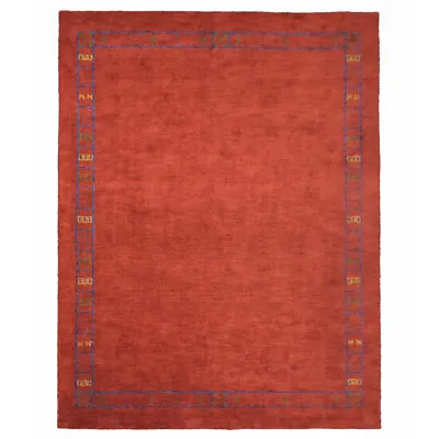 $245.89 • Buy Hand Knotted Gabbeh Silk Mix Area Rug Contemporary Rust BBH Homes BBLSM225