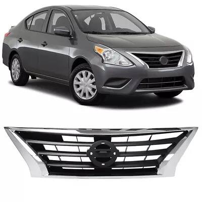 For Nissan Versa 2015 2016 2017 2018 2019 Front Upper Grille Grill W/Chrome Trim • $75.65