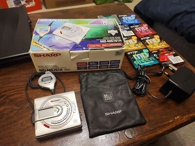 £129.99 • Buy Vintage Sharp MD-MS701H Minidisc Player/Recorder Silver Walkman