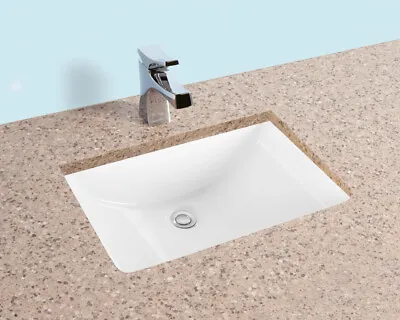 Fiore 21x15 Rectangle Undermount Bathroom Sink Vitreous Ceramic Lavatory White  • $72.99