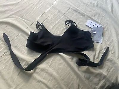 BMWT L Space By Monica Wise Black Wraparound Bikini Bra In Sz L • $48.54