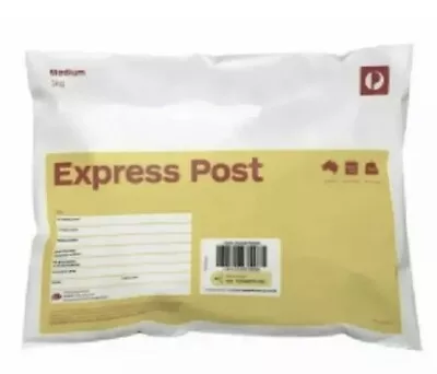  1 X 3KG Australia Post Express Post Prepaid Satchel —Holds Upto 5kg // • $33.19