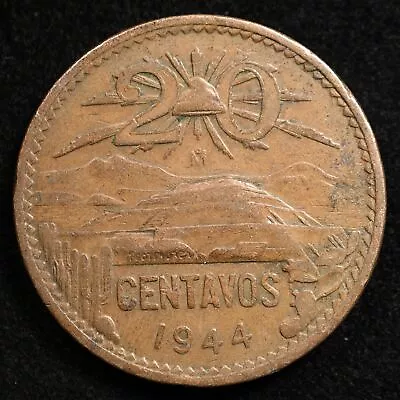 Mexico 20 Centavos 1944 Coin Inv#E560 • $2.57