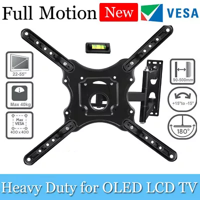 $22.99 • Buy Moveable Wall Mount TV Bracket Hanger Holder Universal For 32 39 40 43 46 50inch
