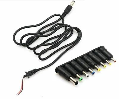 Universal Notebook Laptop Charger Adapter Repair Cable With 8 Connector Tips  • £2.79