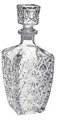 Liquor Whiskey Decanter Vintage Glass Crystal Bottle Wine Stopper Bar Scotch Rum • $18.48