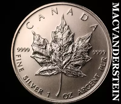 Canada: 2009 1 Oz Fine Silver Maple Leaf - Choice Brilliant Uncirculated  #U8456 • $29