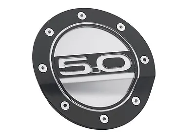 New! 2015-2021 Ford MUSTANG Gas Cap Comp Series Fuel Door 5.0 Black & Silver • $49.90