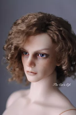 8-9  1/3 BJD Hair SD Doll Wig Super Dollfie Brown Curly Synthetic Mohair Hair  • $25.79