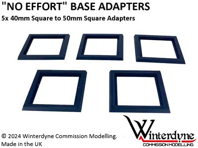 'No Effort' 40mm Square To 50mm Square Base Adapters (Age Of Sigmar Etc To Wa... • £4.49