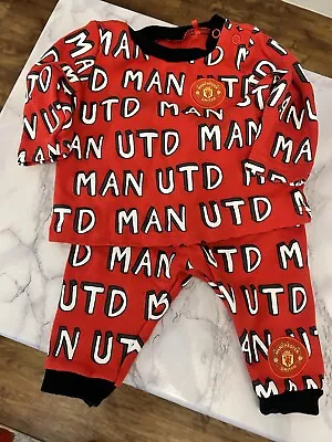 Official Manchester United Baby Pyjamas 0-3 Months Man Utd Pjs *Combine Postage* • $9.95