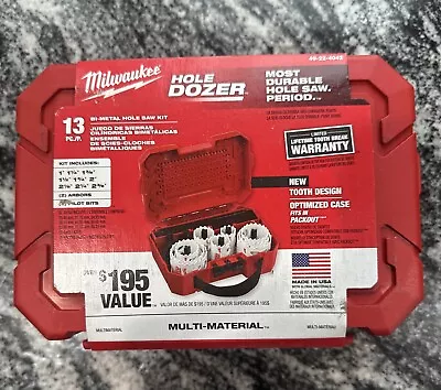 *NEW* - Milwaukee Hole Saw Set Dozer General Purpose Bi-Metal Durable (13-Piece) • $59.99