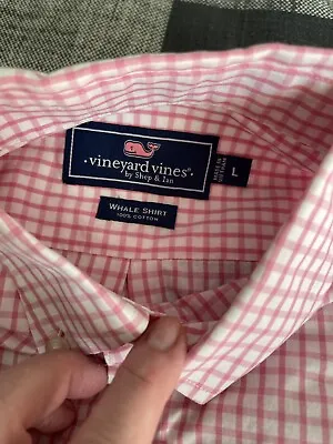 Boys Vineyard Vines Pink And White Whale Shirt Large (16 - 18) • $18