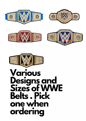Pre Cut WWE Belt Edible Cake Topper Decoration Various Sizes & Designs • £5.99