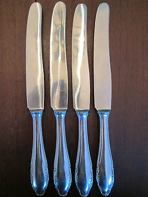 SET 4 DINNER KNIVES! Vintage ROSTFREI Silverplate: EXCELLENT! • $42.83