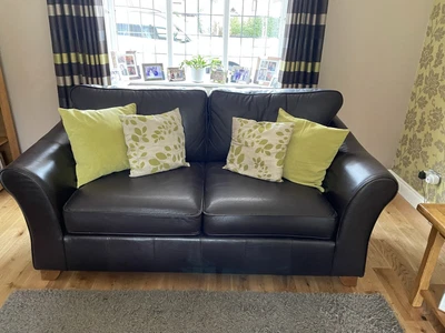 £100 • Buy M & S Leather Abbey Sofa's. 3 Seater & 2 Seater. Owned From New.Smoke & Pet Free