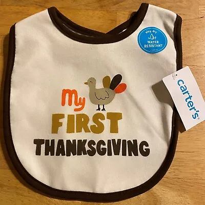 Carter's My First Thanksgiving Baby Bib • $8