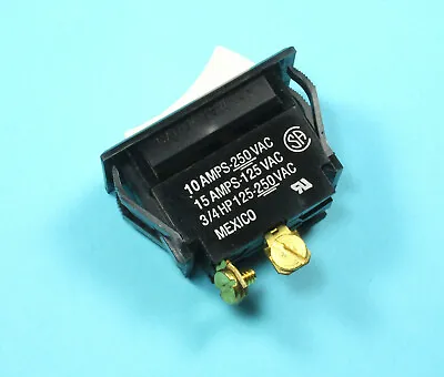 Carling MOMENTARY Rocker Switch SPST (ON)/OFF White 10A/250VAC 3/4HP 15A/125AC • $14.75