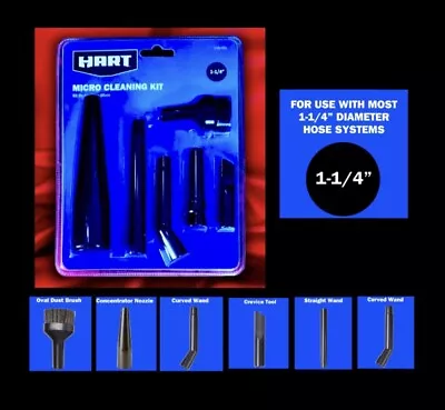 Hart CLEANING KIT SET VACUUM Attachment ACCESSORY 1” Fit (1/4  DETAILING Wet/dry • $9.99