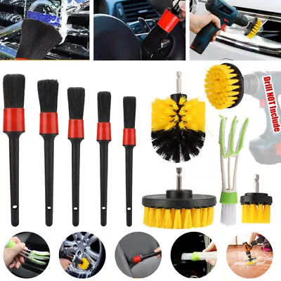 9x Car Engine Parts Wash Buffing Pad Car Wheel Detailing Cleaning Brush Tool Kit • $25.75