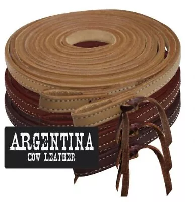 Showman 8ft Argentina Cowhide Leather Split Reins • $31.95