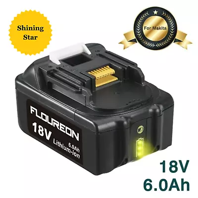 Makita Compatible FLOUREON BL1860 18V 6Ah 108W Rechargeable Lithium-Ion Battery • £24.45