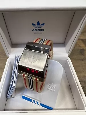 Vintage Adidas LED Watch Retro Very Rare With Nylon Band  Model 10-0274 • $399