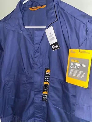 Berne Workwear Mens Heritage Short Sleeve Jumpsuit Coveralls Blue Size XL Tall • $29.99