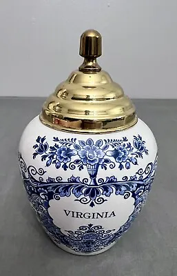 Original Delft Royal Geodewaggen Holland 200/000 Virginia Tabasco Jar W/ Lid • $94.99