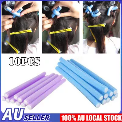 10x Hair Curler Magic Hair Roller Curling Soft Twist Flexible Rods Styling Tool • $7.45