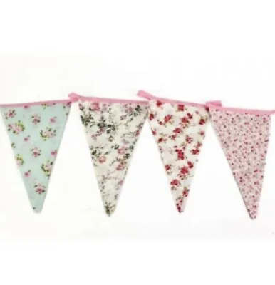 *Flag Bunting ~ Vintage Floral ~ 3.15m* • £12.50