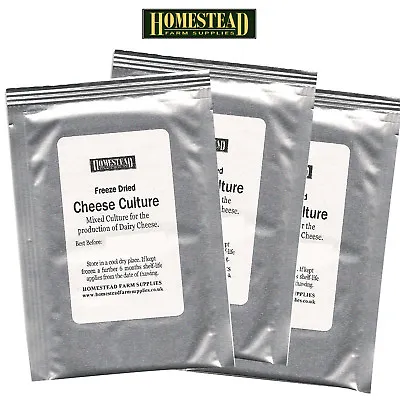 Cheese Culture For Cheese Making  - 3 Packs • £18.95