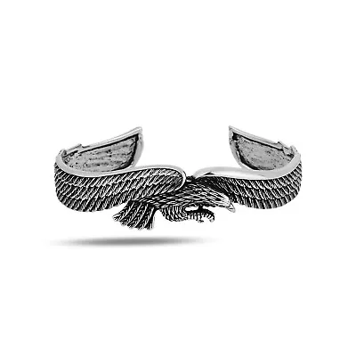 Silver Handmade Eagle Bracelet  Eagle Cuff Bracelet  Wildlife Eagle Bracelet • $85