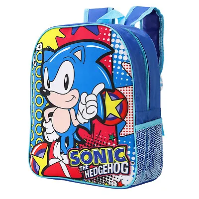 £13.99 • Buy Sonic The Hedgehog  Kids Childrens Premium Backpack School Rucksack Travel Bag