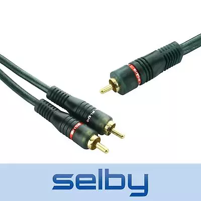 10m Subwoofer 1RCA To 2RCA Y Splitter Audio Cable Shielded OFC Cord Lead • $29