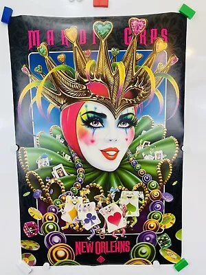 Very Rare!! Madri Gras 1994 “ Queen Of Hearts” Poster Art By ANDREA MISTRETTA • $89.23
