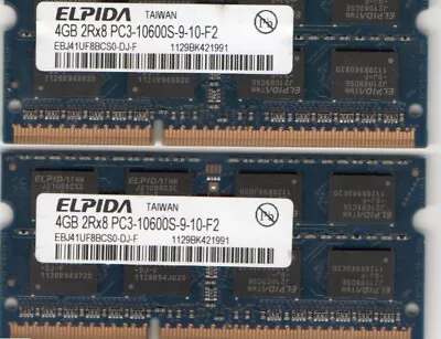 8GB (2x 4GB Kit) Apple MacBook Pro 13-INCH/15-INCH Aluminum Mid 2009 DDR3 Memory • $19.95