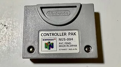 N64 Controller Pak NUS-004 OEM Official Nintendo 64 Memory Card • $14.99