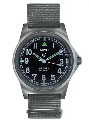 MWC G10LM Military Watch | 50m | No Date | Stainless Steel | Grey Strap • £84