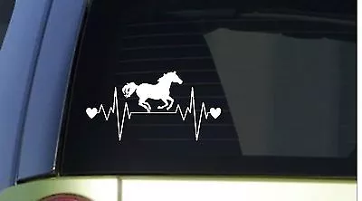 Horse Running Heartbeat Lifeline *I224* 8  Wide Sticker Decal Horses Saddle • $4.24