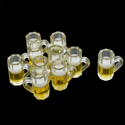 £3.95 • Buy 12x Miniature Kitchen Dolls House Beer Glass Food Drink Cups Mug Bar Decor 1:VM