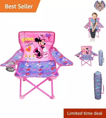 Portable Minnie Camp Chair For Kids - Foldable - Carry Bag - Colorful Graphics • $39.97