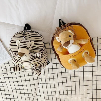 $25.59 • Buy Cartoon Plush Children's Bag School Bag Animal Anti-lost Small Backpack AU
