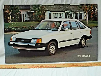 Dealer Showroom Sign/Promotional Poster 1986 Ford Escort 86 Car Dealership Promo • $99.99