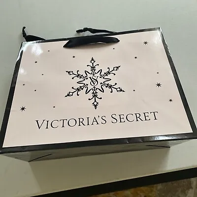 Victoria Secret VS Pink W Snowflake Paper Glossy Empty Gift Bag 11 X 9 X 5  NEW • $5.99