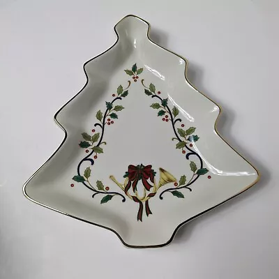 MIKASA Holiday Elegance Fine Porcelain Christmas Tree Candy Dish 8” FK001 • $10.73